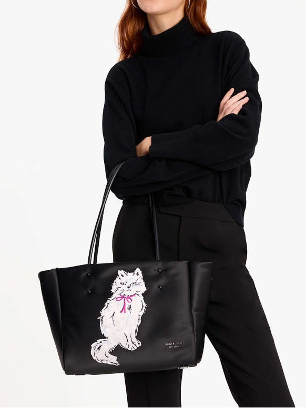 Kate Spade Whiskers Crystal Embellished Large Everything Tote Style KI565 NWT